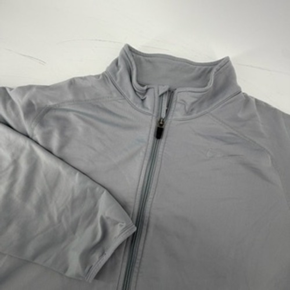 Nike Dri-FIT Mens Grey Full Zip Track Jacket‎ Fleece Lined Size Large L